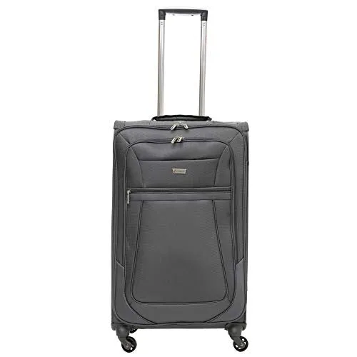 Aerolite Reinforced Super Strong and Light 4 Wheel Lightweight Cabin & Hold Check in Luggage Suitcase, Double-Tube Retractable Trolley Handle, 10 Year Guarantee