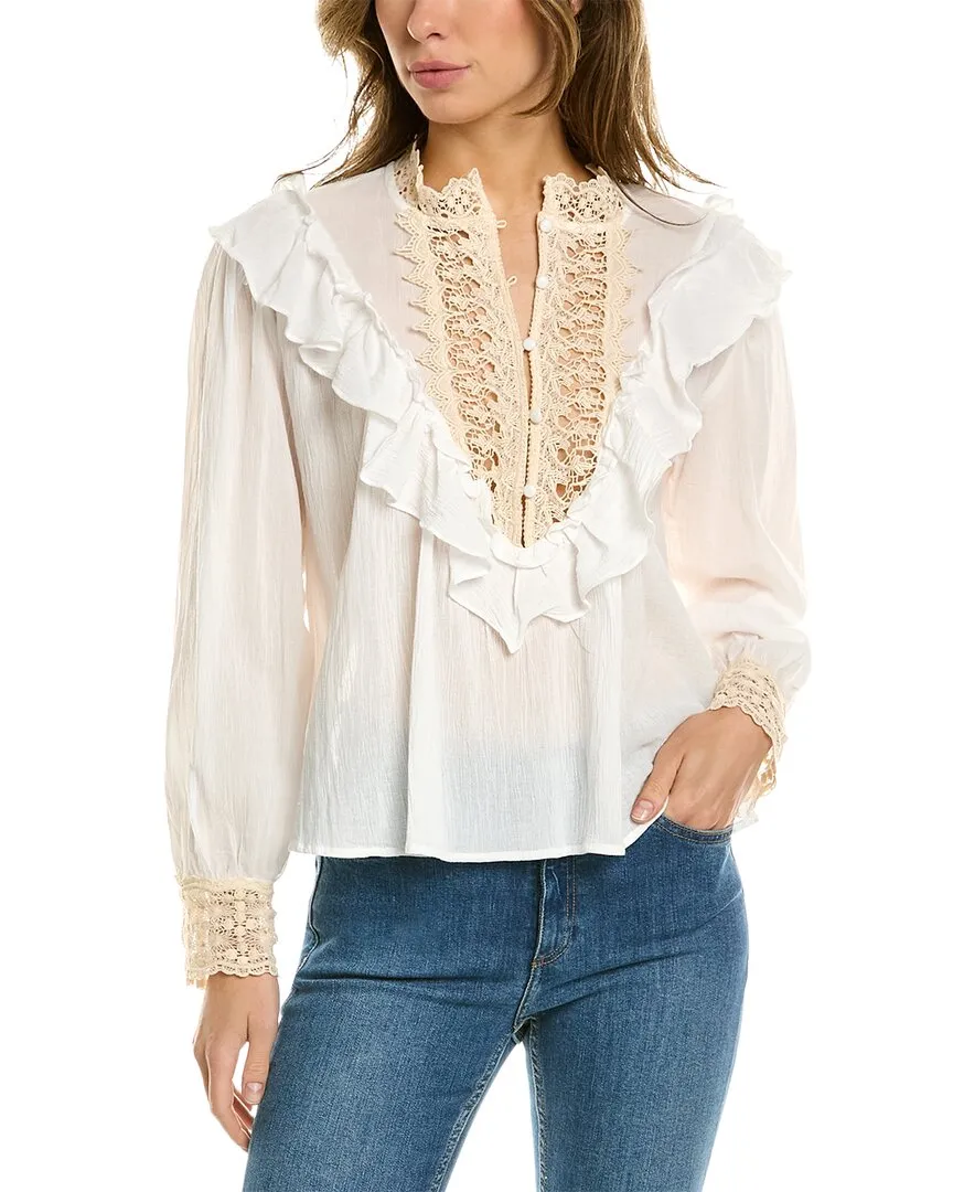 & ROUGE Crinkled Gauze Top