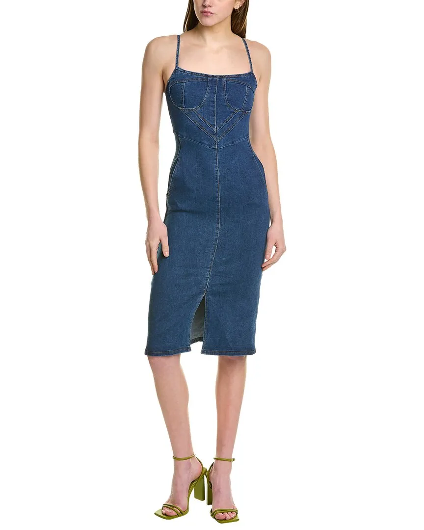 & ROUGE Denim Midi Dress