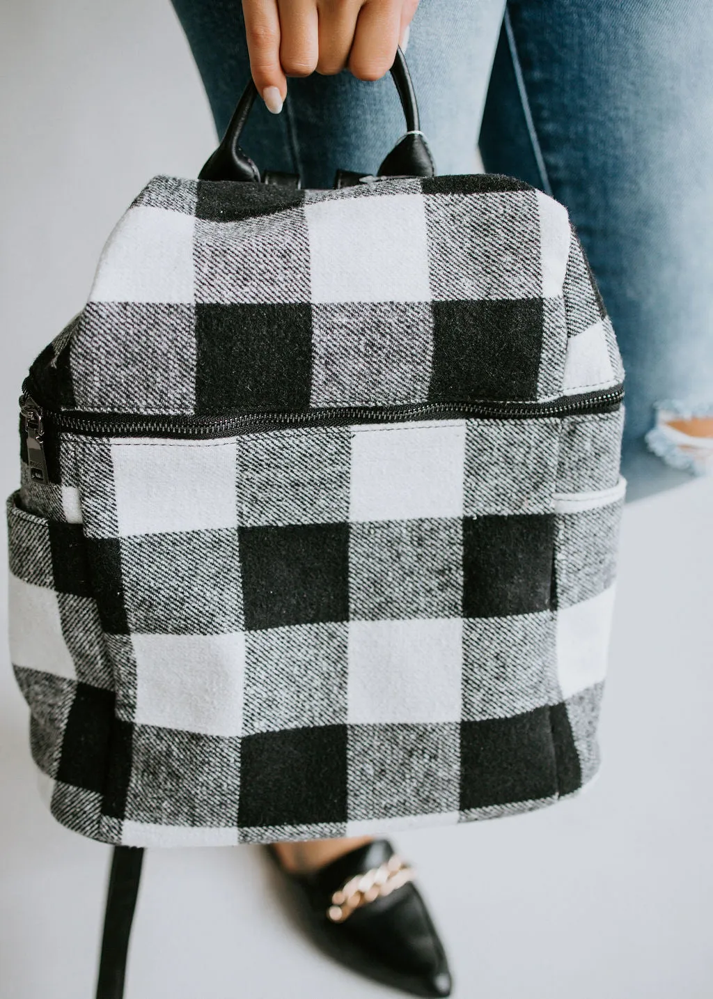 Andi Buffalo Check Plaid Backpack