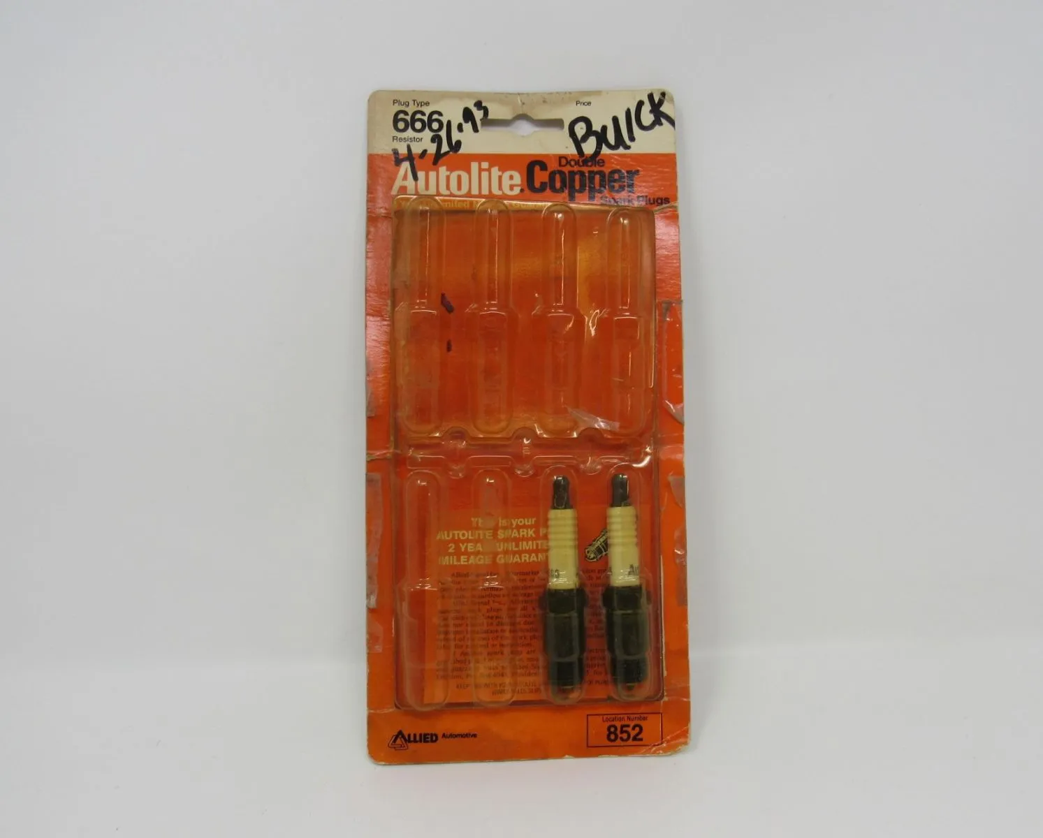 Autolite Double Copper Spark Plugs Lot of 2 666 -- New