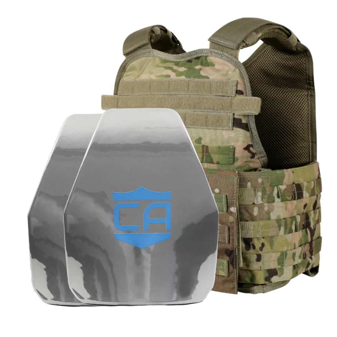 Caliber Armor AR550 11 x 14 Level III  Body Armor with PolyShield Spall Coat and Condor MOPC Package