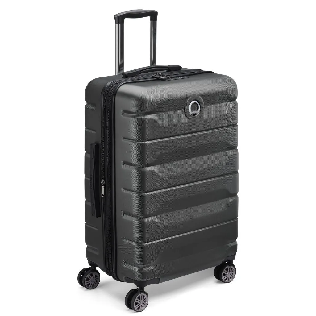 Delsey Air Armour 68cm Expandable Medium Luggage - Black