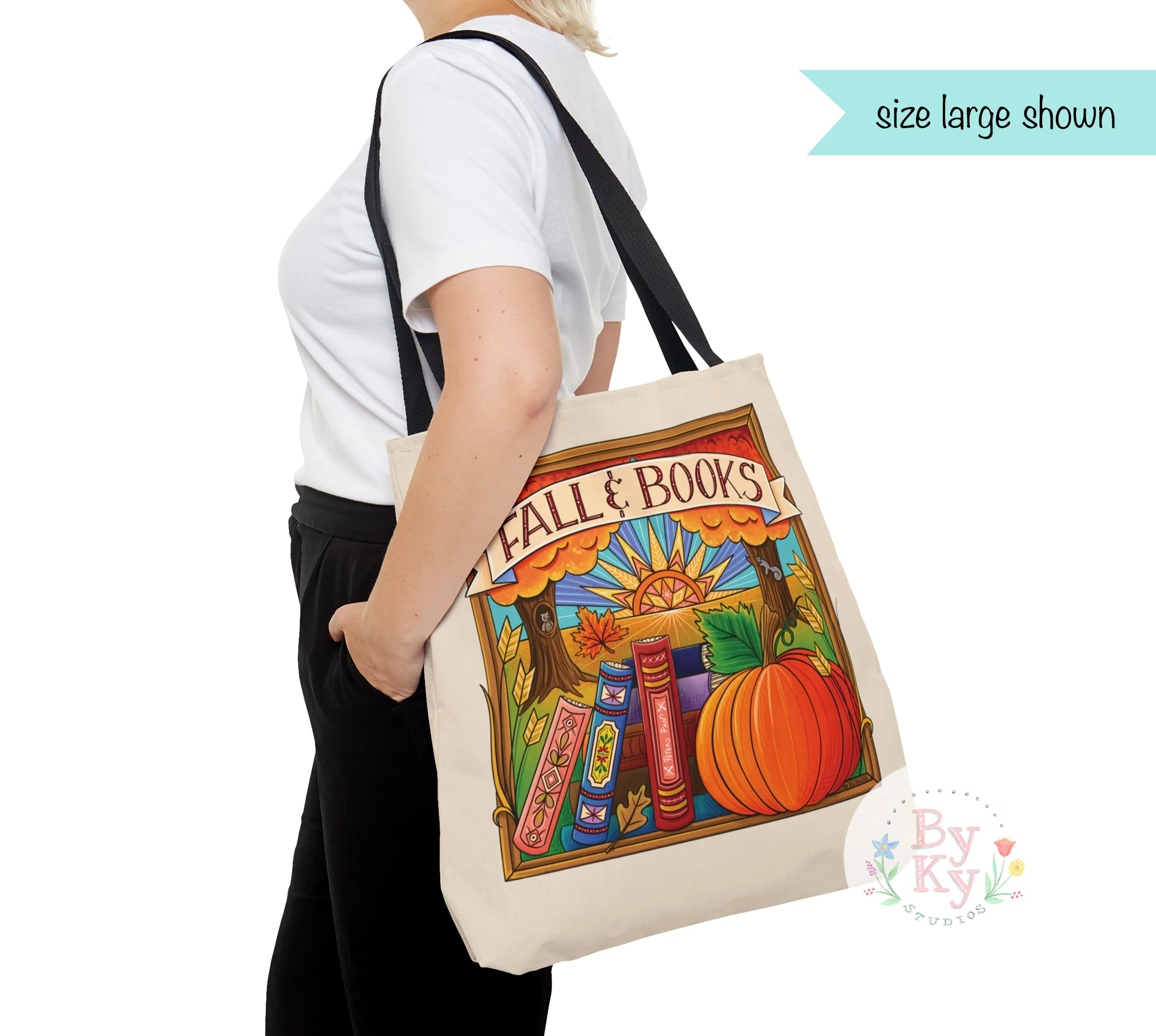 Fall & Books Tote Bag