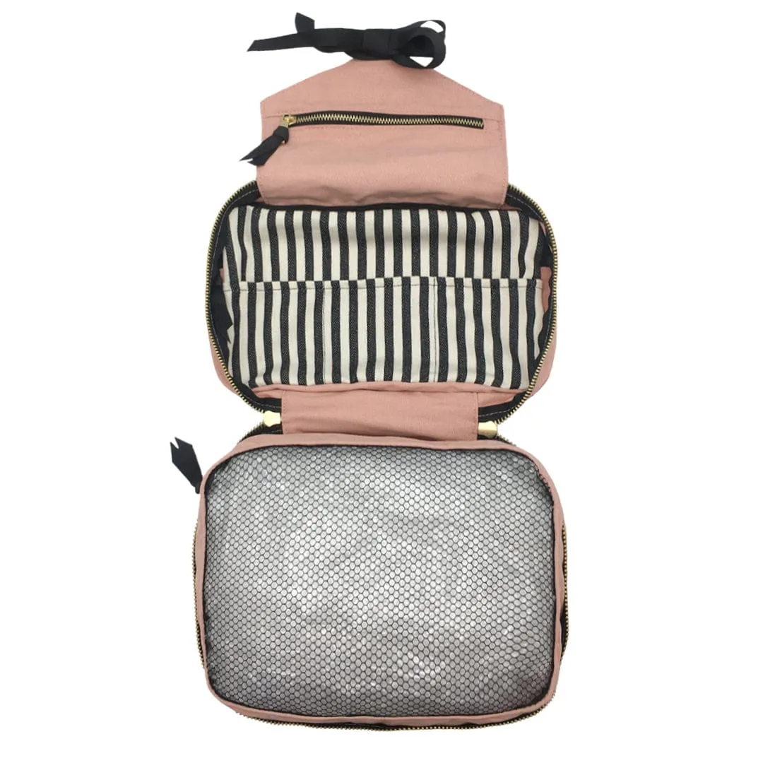 Folding/Hanging Toiletry Case, Pink/Blush