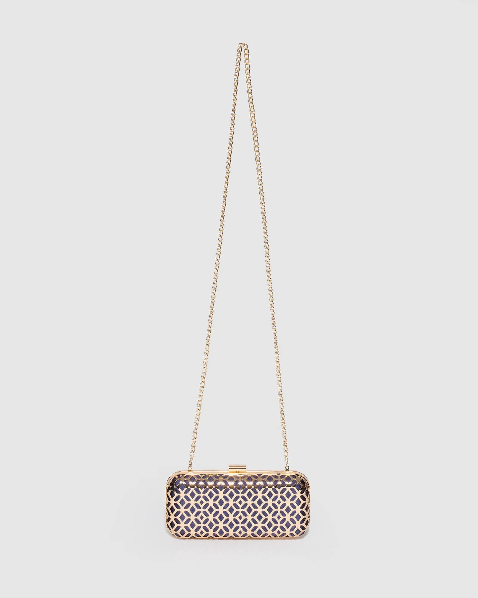 Gold Alana Metal Clutch Bag