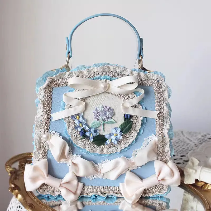 Handmade Rococo Style Bow Tie Hand Bag