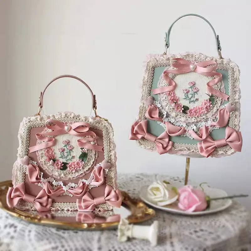 Handmade Rococo Style Bow Tie Hand Bag