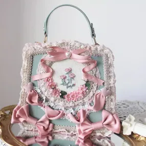 Handmade Rococo Style Bow Tie Hand Bag