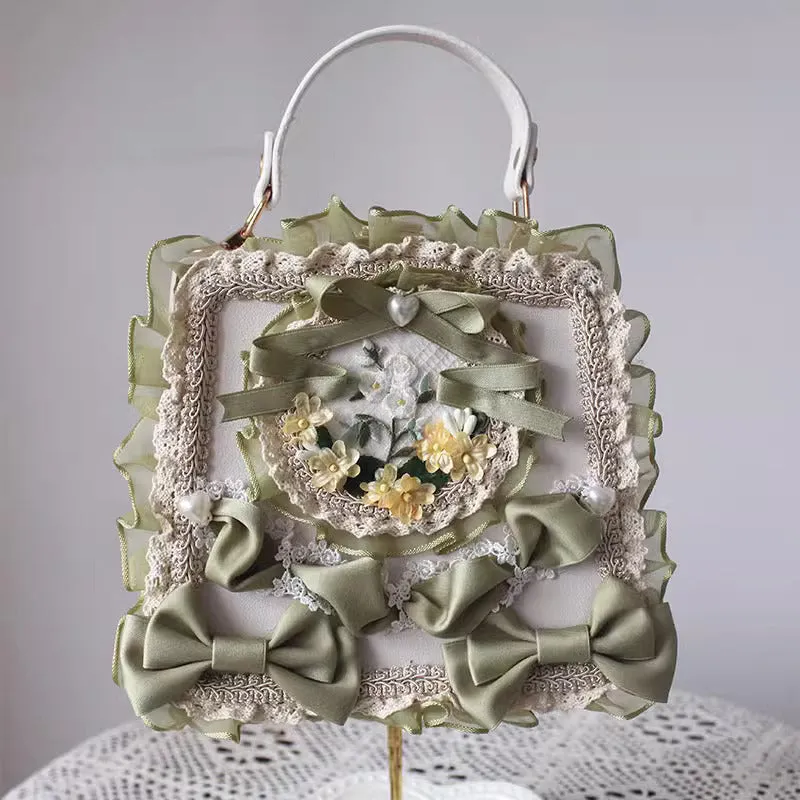 Handmade Rococo Style Bow Tie Hand Bag