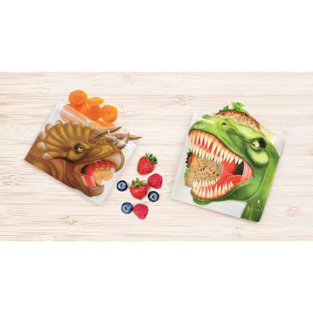 IS Gift Reusable Zip Lock Bags (Set of 8) - Dinosaurs