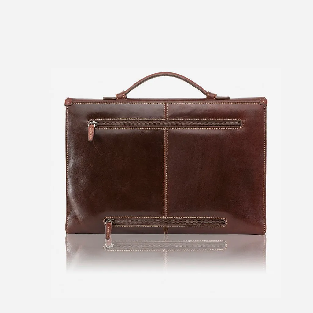 Jekyll & Hide Oxford Extra Slim Business Briefcase, Tobacco