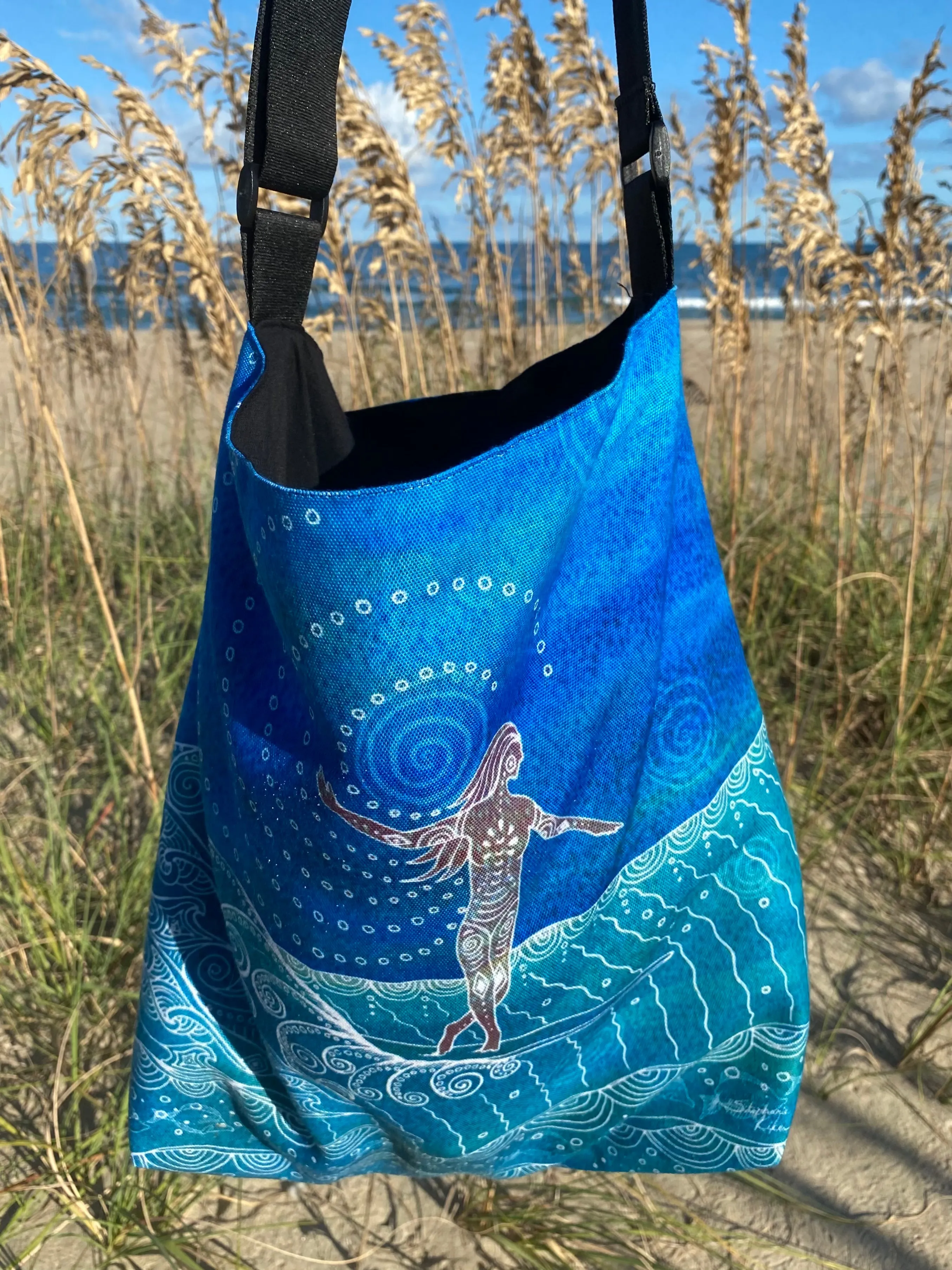 Lady Slider Tote Beach Bag