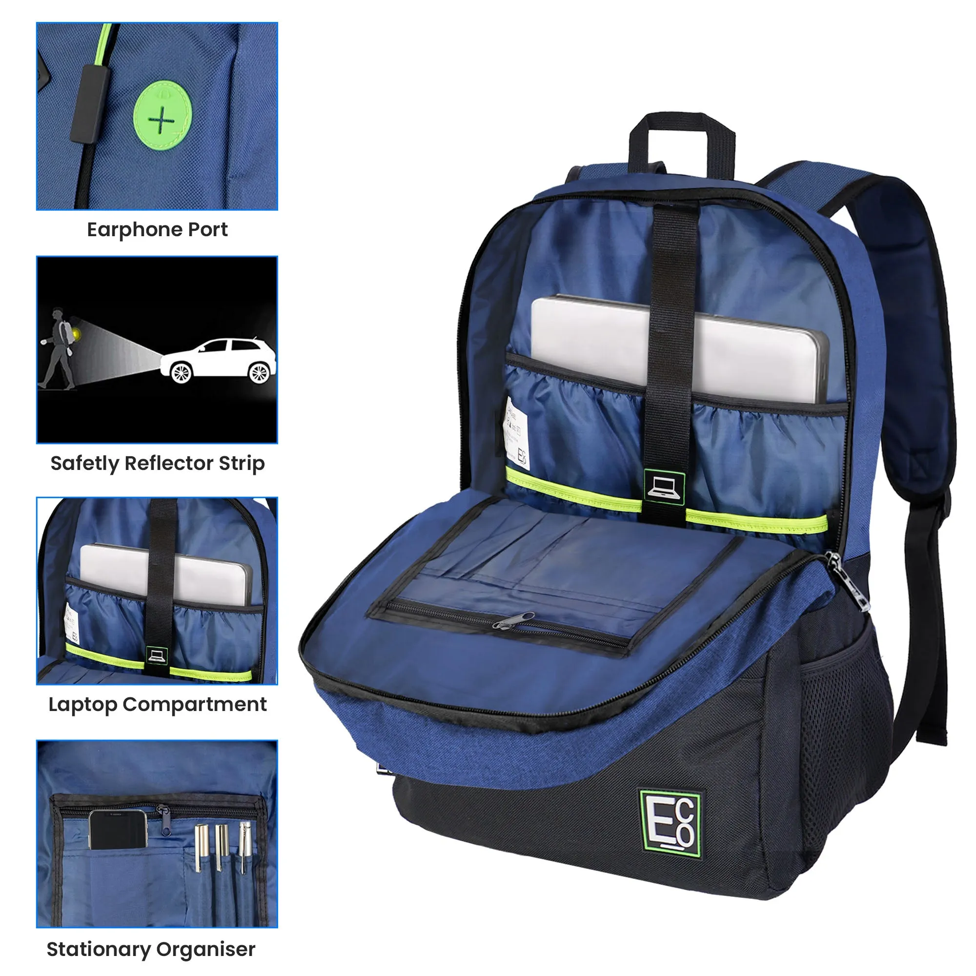 Laptop Student Backpack - Navy