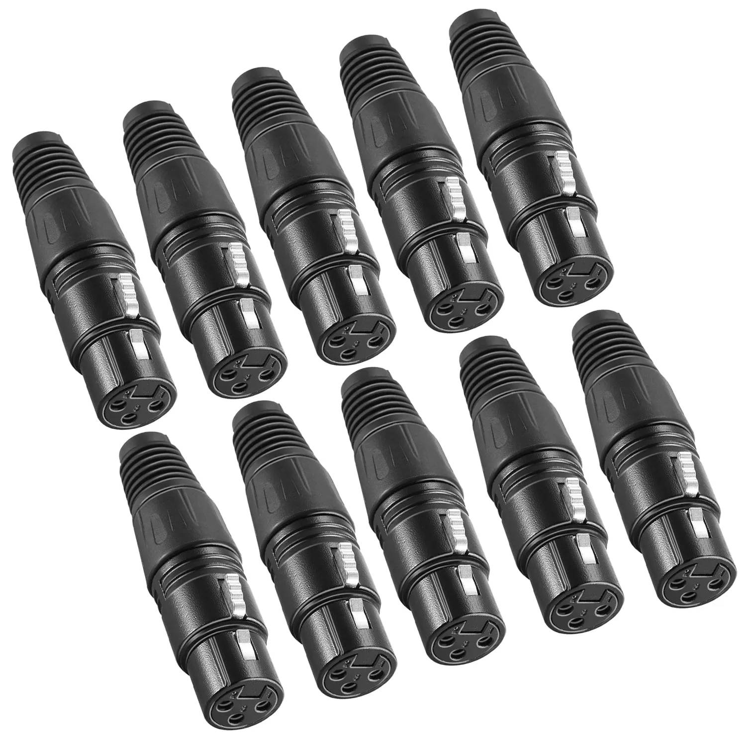 NEEWER 20-Piece 3 Pin XLR Mic Snake Plug Connector