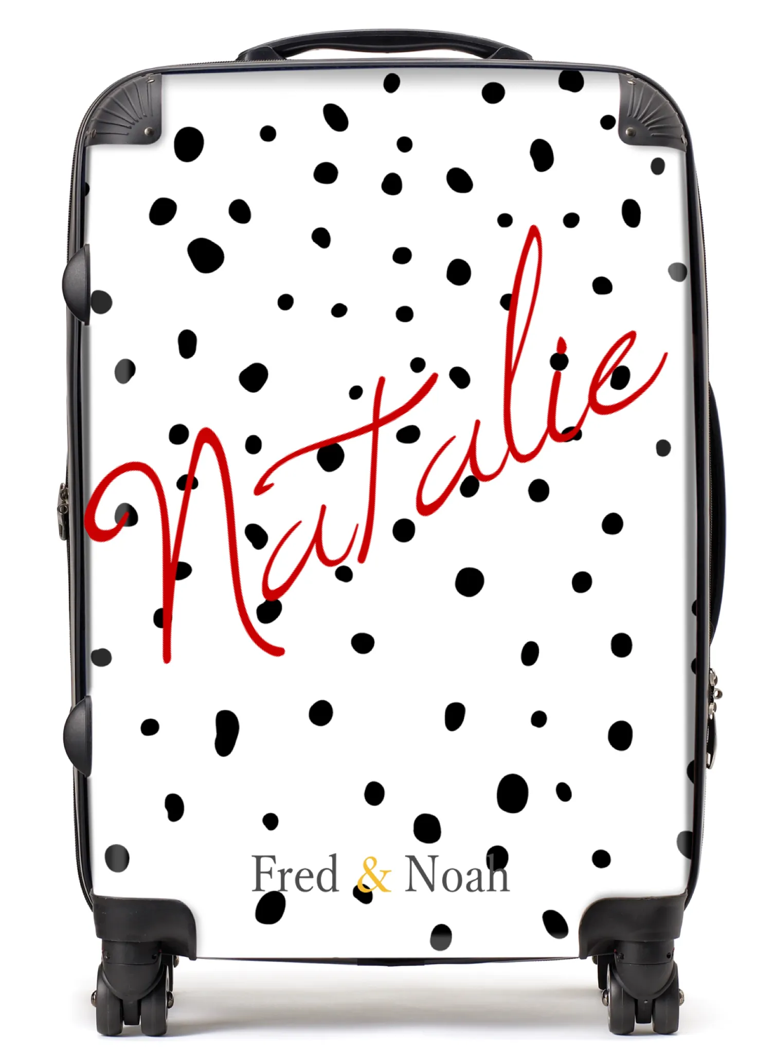 Personalised Mono Polka dot Suitcase