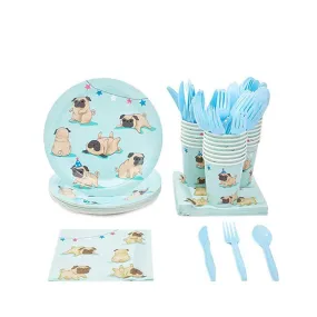 Pugs Theme Birthday Party Cutlery Package