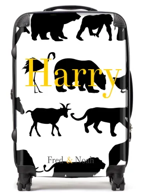 Safari print personalised Suitcase