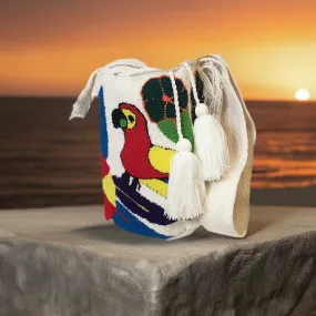 Samira Large Handmade Punch-needle Wayuu Mochila Bag