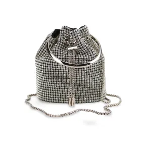 Sparkling Rhinestone Embellished Bucket Bag