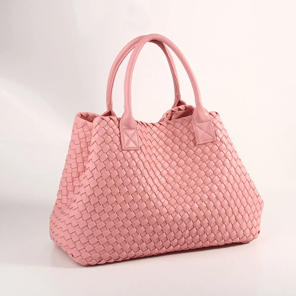 The Weavey Tote - Pale Pink