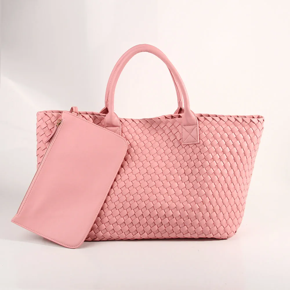 The Weavey Tote - Pale Pink