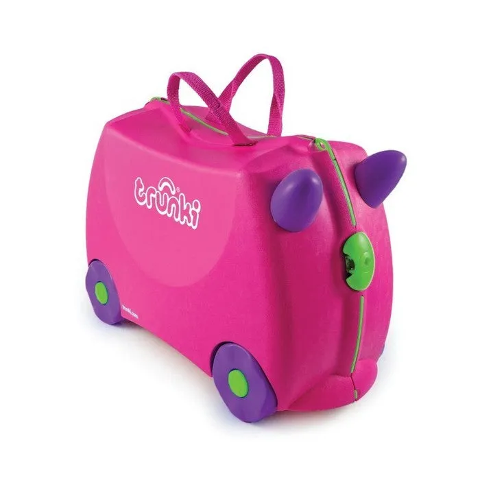 Trunki original innovative Ride On Suitcase for kids age 3  Trixie Pink