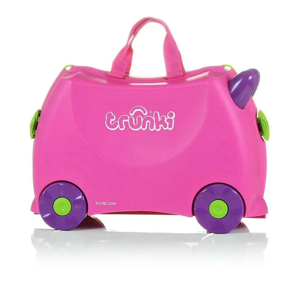 Trunki original innovative Ride On Suitcase for kids age 3  Trixie Pink