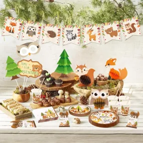 Woodland Theme Birthday Party Tableware Package